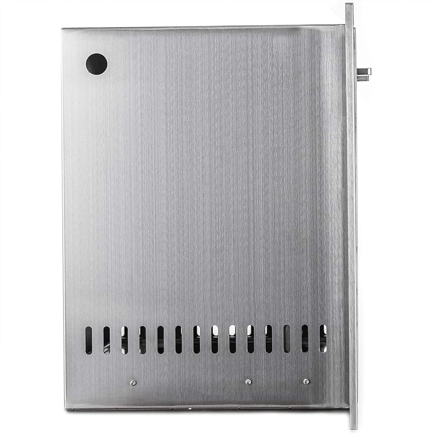 Pull-Out Trash Drawer Stainless Steel Outdoor Kitchen Trash Drawer Storage for Two 10 Gallon Commercial Wastebaskets (W/handle-17x23x16)