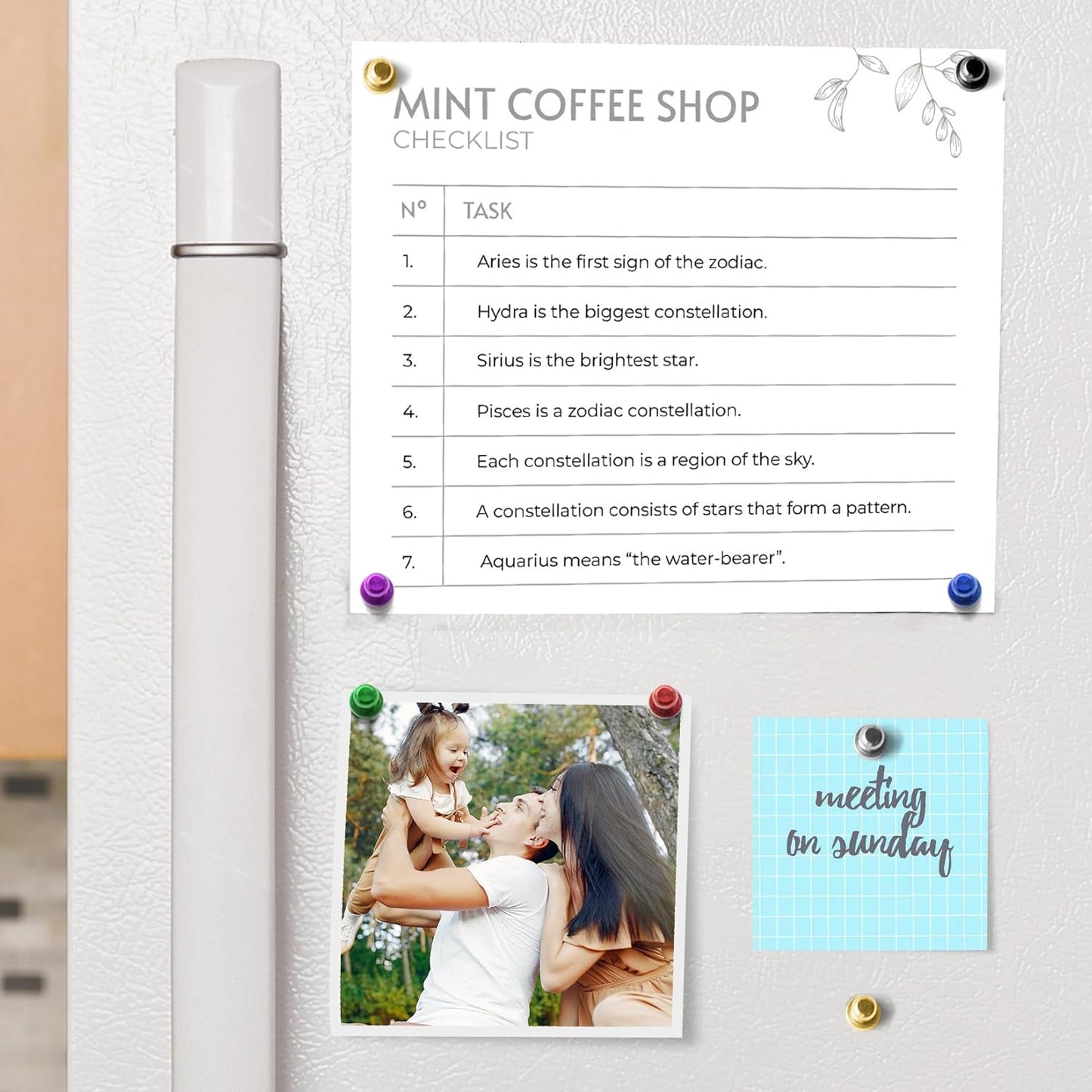 Small Whiteboard Magnets, Tiny Cute Push Pins Neodymium Strong Magnets for Fridge, Gold Kitchen Magnetic Refrigerator for Office, Gadgets, Classroom, Locker Accessories, Pack of 28