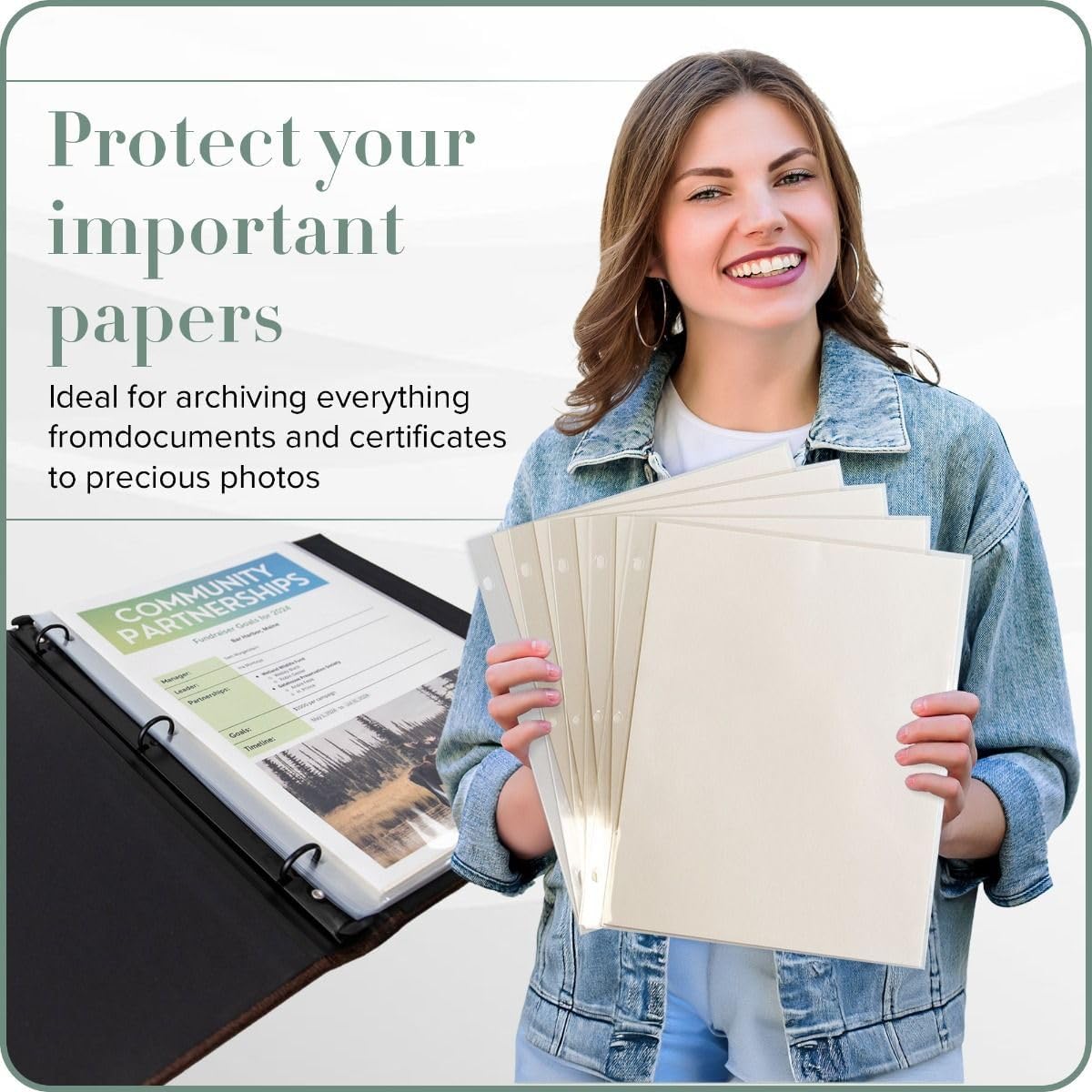Gallery Leather Bulk Presentation Pages (50 Sheets) - 8.5" x 11"