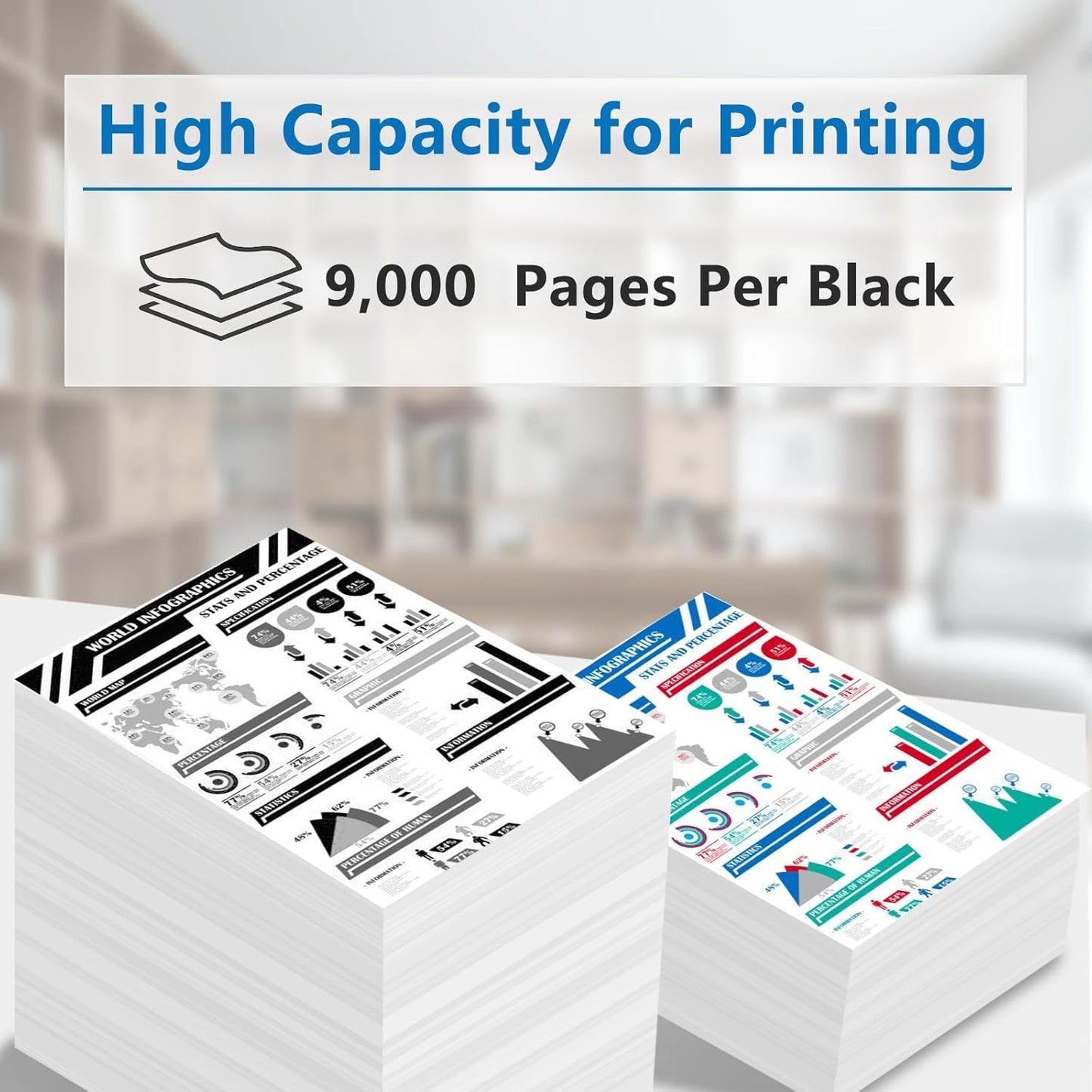 High Yield TNP75 TNP76 TNP-75 TNP-76 Black Toner Cartridge Compatible with Konica Minolta Toner Cartridge for Konica Bizhub 4000i 5000i Printer (ACF0032 AFC0033)
