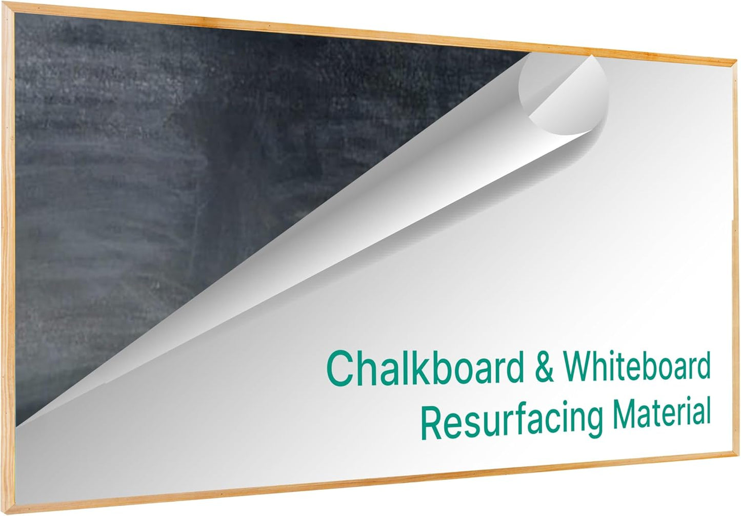 Everase Dry Erase Whiteboard Resurfacing Film Roll (11 ft x 50") – Peel & Stick, Converts Chalkboards & Stained Whiteboards, Durable, Scratch/Stain-Resistant, Eco-Friendly, Refinish in 30 Mins.