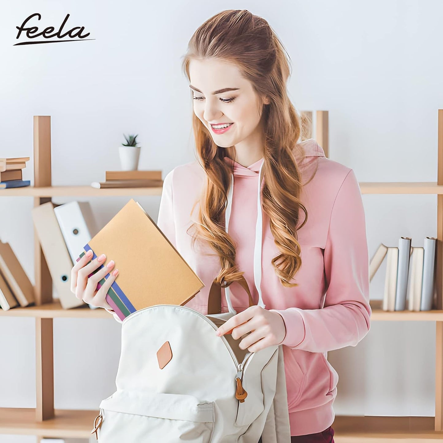feela 16 Pack Composition Notebooks Bulk, Kraft Cover Lined Blank College Ruled Composition Travel Journals with Jewel Tone Spines For Women Students, 60 Pages, 8.3”x 5.5”, A5, 8 Vintage Colors