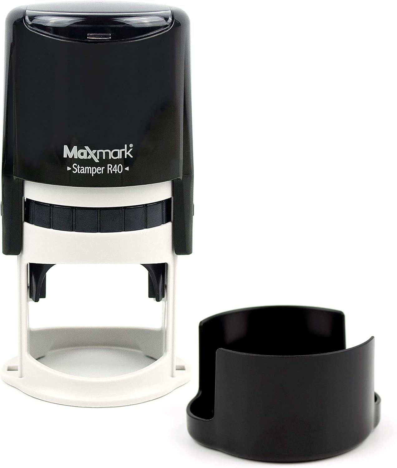 Round Notary Stamp for State of Louisiana- Self Inking Stamp - Top Brand Unit with Bottom Locking Cover for Longer Lasting Stamp - 5 Year Warranty