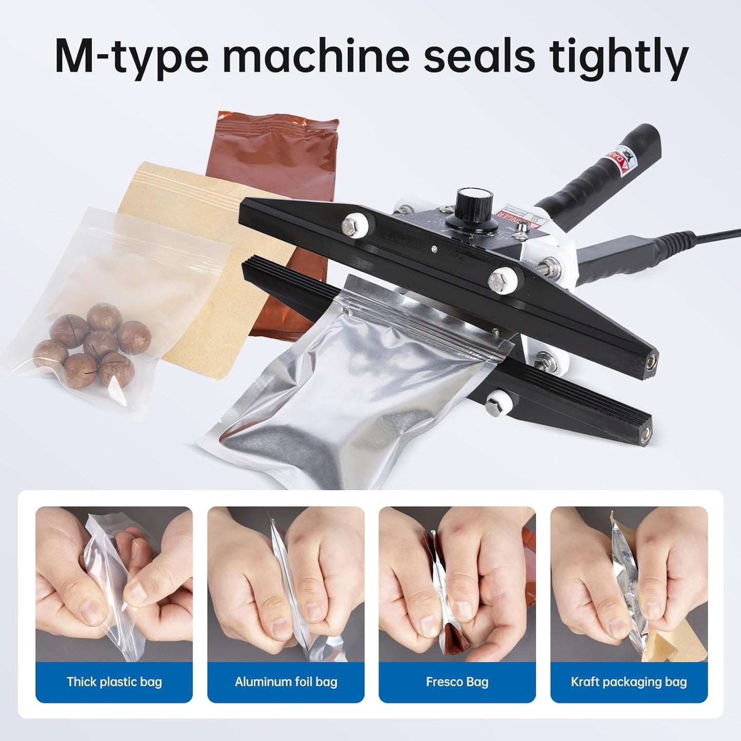 Portable Hand Held Heat Sealer Machine-R-PACK FKR-600, 24 Inches, For Foil Bag, Kraft Bag, Mylar Bag