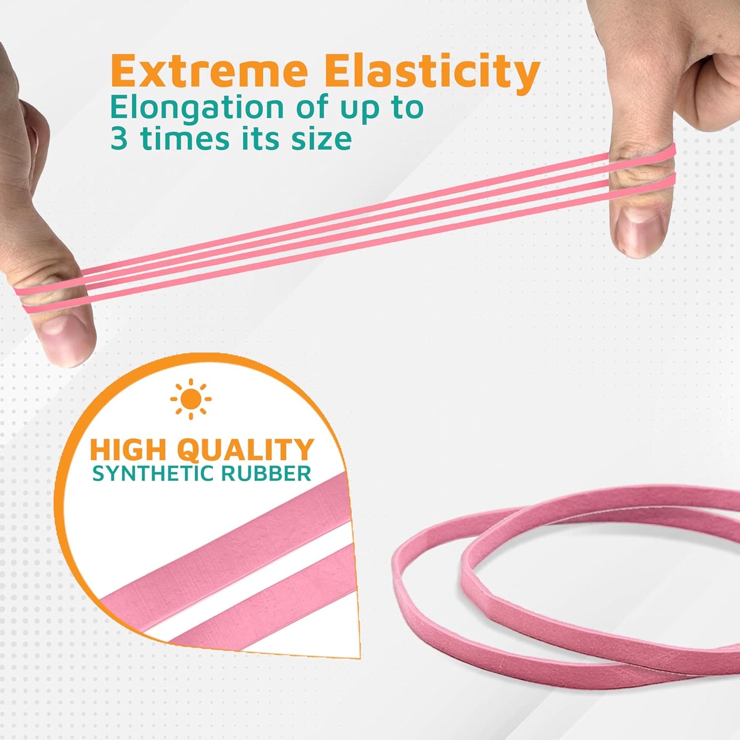 PlasticMill Rubber Bands - #33 Size - Pink Rubberbands - 1LB/500 Count