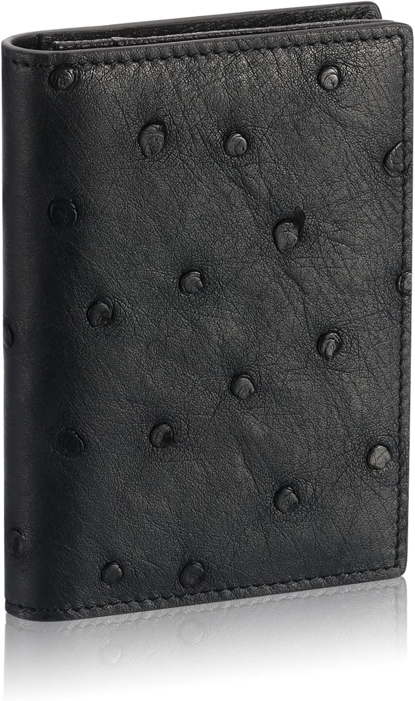 Leather Business Card Case Holder for Men & Women, Italian Calfskin