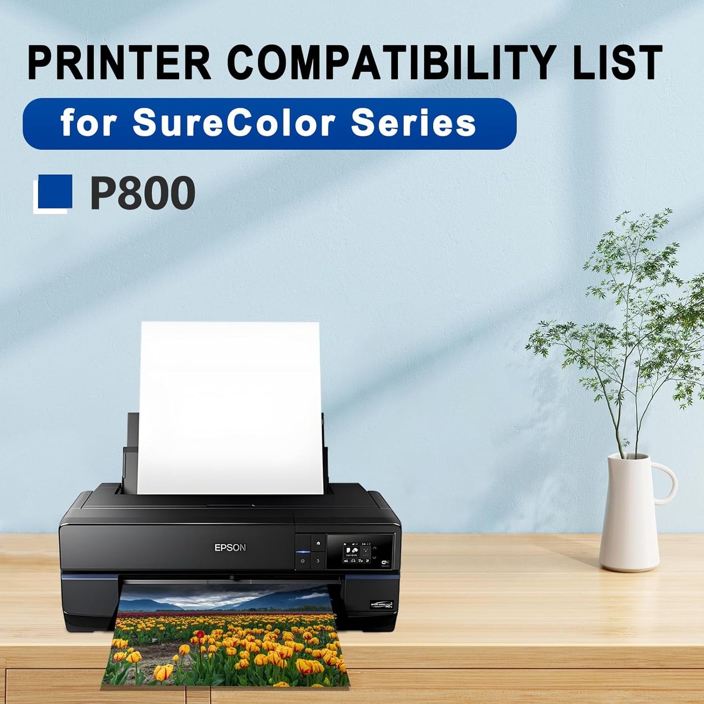 T850 Ink Cartridge T8509 T850900 Remanufactured Work for SureColor P800 (1-Pack, Light Light Black)