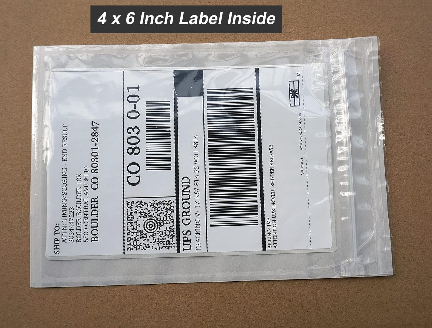 BEUYI Premium 5'' x 7.5'' Resealable Adhesive Shipping Label/documents Pouches (50 Pack)