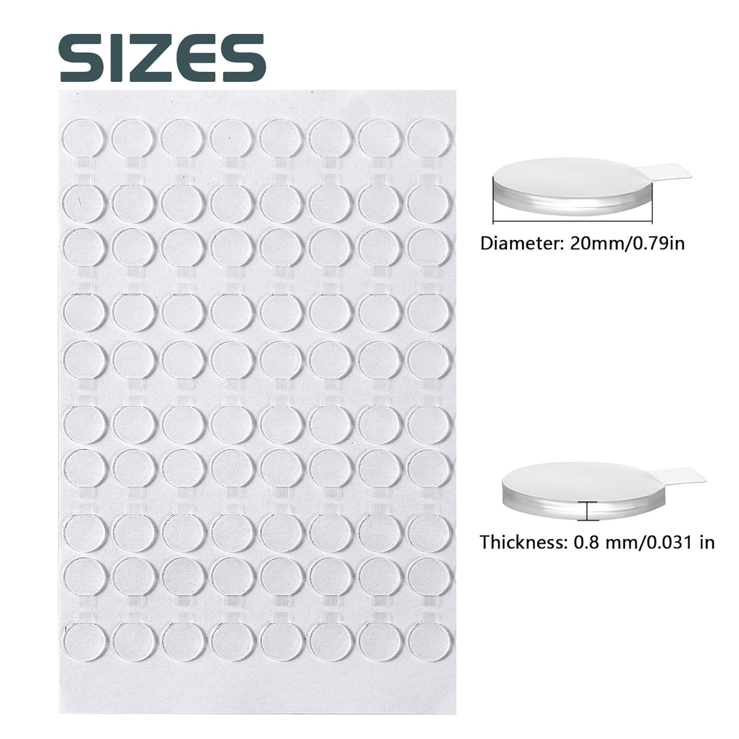 Adhesive Stick dots Two-Sided Sided Mounting Putty Stick Tack for Wall Hanging Crafts Balloons Festival Party Decorations,Clean Removable(0.79"*0.79"-600)