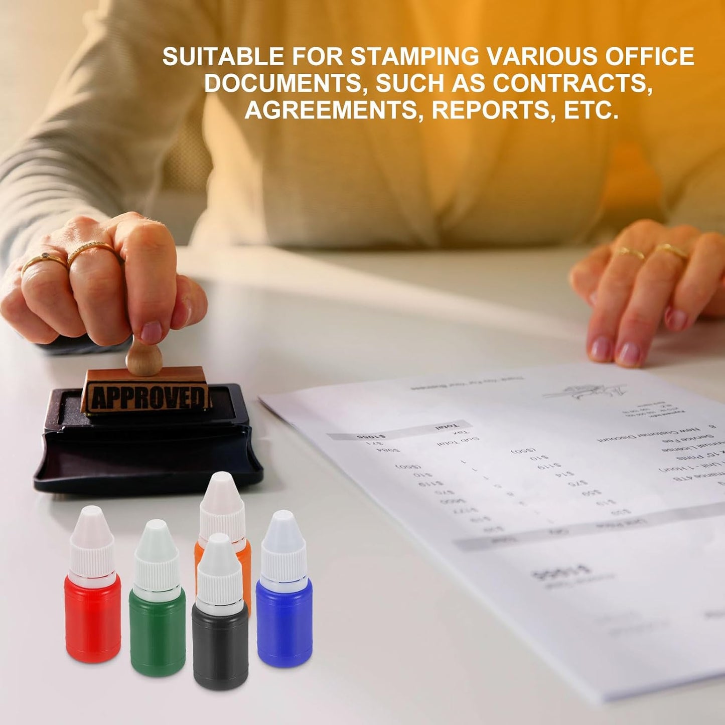 PATIKIL 0.33oz Refill Ink for Stamps and Ink Pads, 12Pcs 10ml Stamp Pad Ink Refill for Office Stamp Self Inking Stamp Date Stamp Scrapbooking, Light Purple