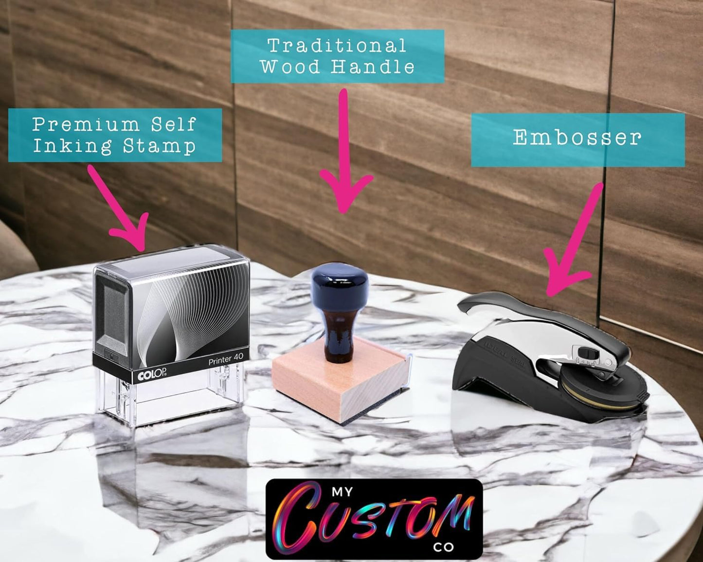 Custom Self-Inking Address Stamp with Name, Personalized Couples Address Stamps, Custom Rubber Address Stamp, Modern Address Stamp Wooden Handle Rubber Stamp (Embosser)