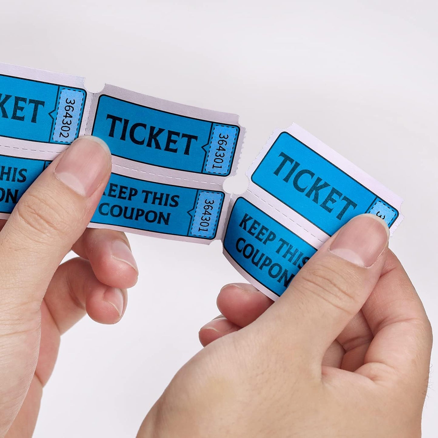 Fluorescence Raffle Tickets Double Roll 8000 Tickets 50/50 Tickets for Events, Entry, Class Reward, Fundraiser & Prizes(Blue, Green, Purple, Red)