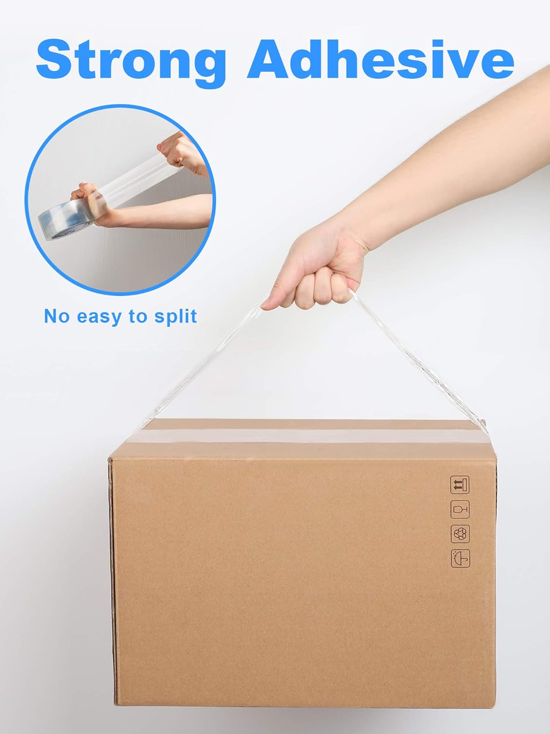 JARLINK Clearer Packing Tape 12 Rolls, Heavy Duty Packaging Tape for Shipping Packaging Moving Sealing, 2.8mil Thicker, 1.88 inches Wide, 60 Yards Per Roll, 720 Total Yards