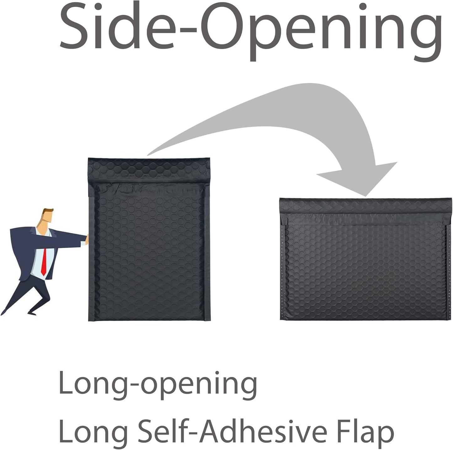 Red Side-Loading Bubble Mailers 12 x 9 Inches,Self-Seal Padded Mailing Envelopes, Pack of 27
