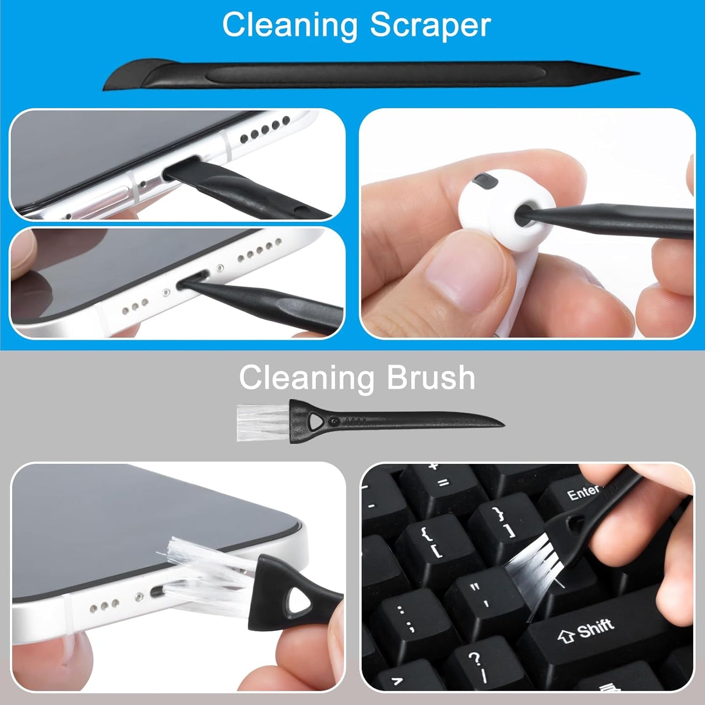 walrfid 3Pcs Car Screen Cleaner, Laptop Screen Cleaner Spray and Wipe, Electronic Computer Cleaning Kit for iPad, iPhone, Cellphone, Monitor, MacBook, Car Display, Tablet, TV Flat Screens, Cream
