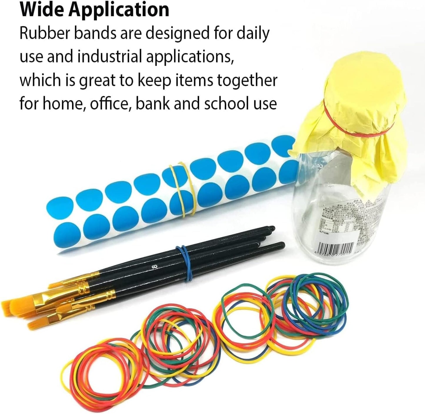 2-1/2" x 1/16'' - Size #16 - Rubber Band Depot - Everyday Bands, Business Rubber Bands - Approximately 1,900 Rubber Bands Per Bag - 1 Pound Bag