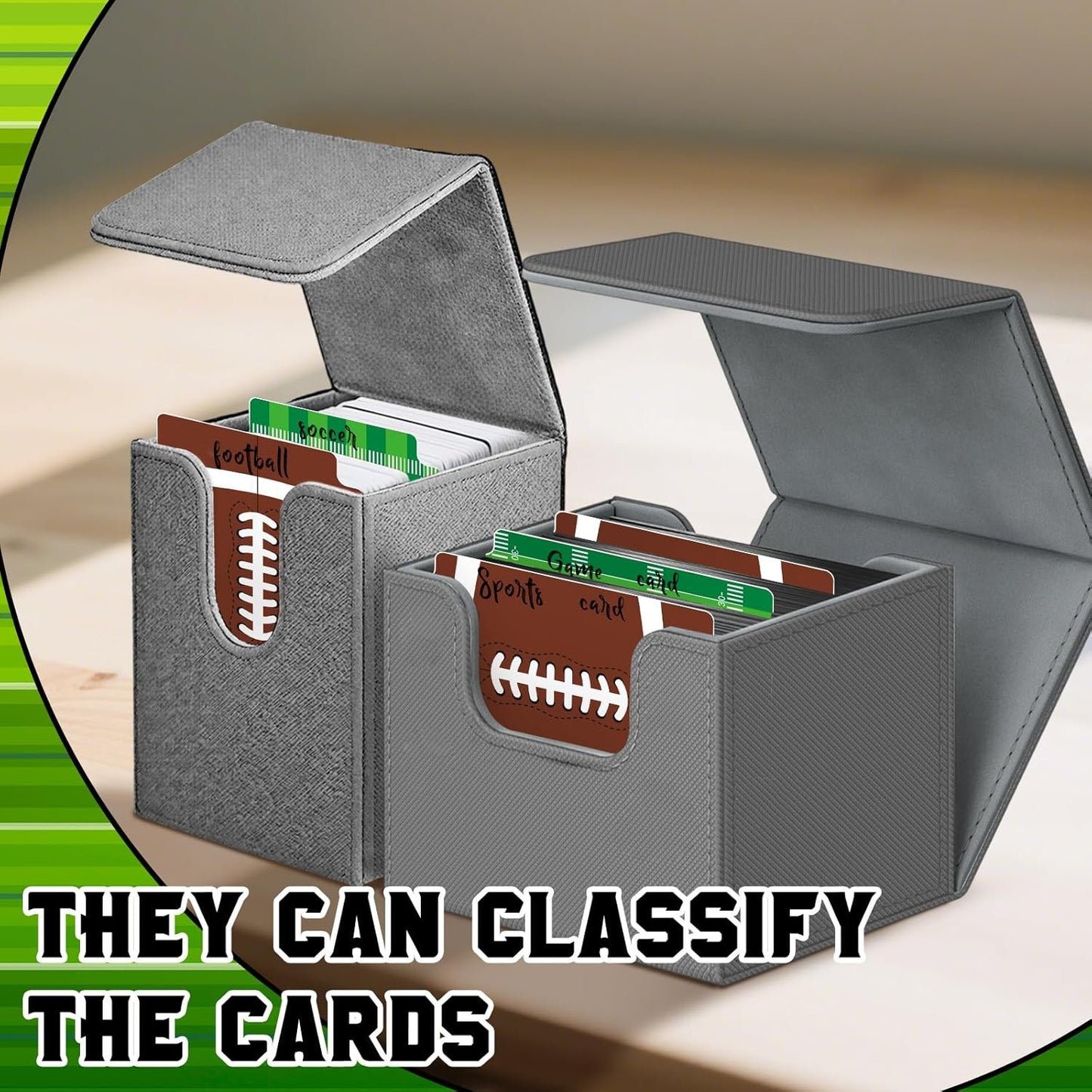 50pcs Football Card Dividers Plastic Index Card Storage Dividers with Tabs Card Separators for Sports Game Football Card Collection