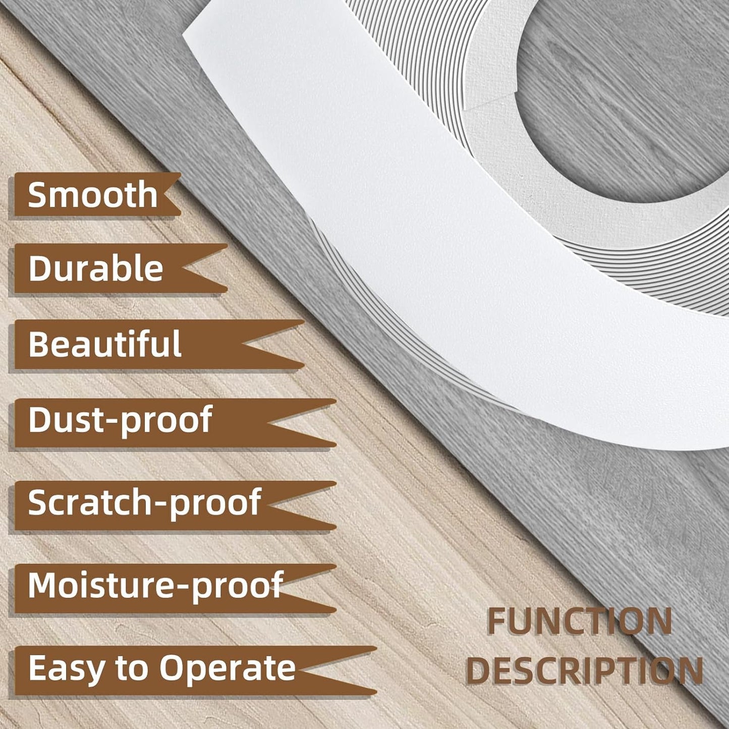GSCIT Club White Edge Banding, 3 inch x 25ft Melamine Edge Banding with Hot Melt Adhesive Preglued Cabinet Edge Banding Flexible White Veneer Edging