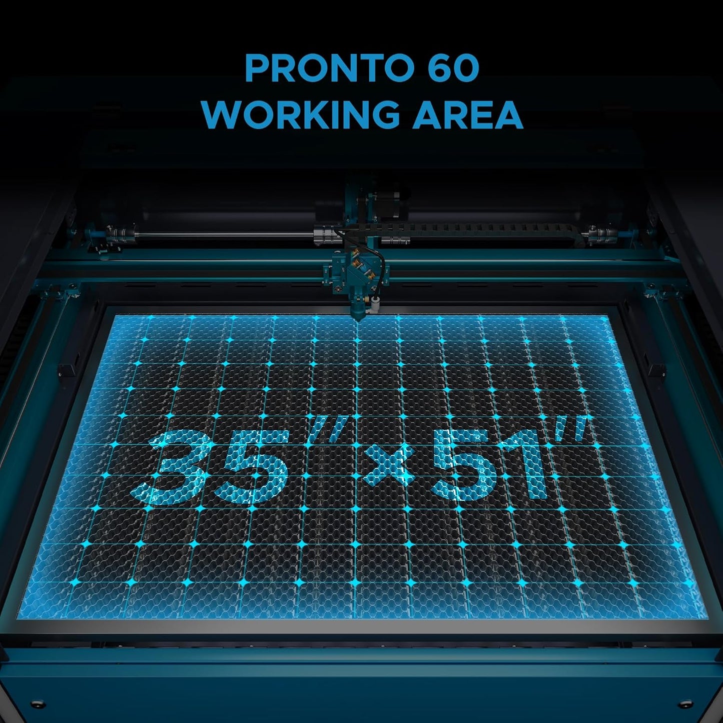 OMTech Pronto 130W CO2 Laser Engraver with Water Chiller | 51" × 35" Laser Cutting Machine with Autofocus | 2-Way Pass, Air Assist, Red Dot Pointer | Ideal for Wood, Glass, Acrylic, and More