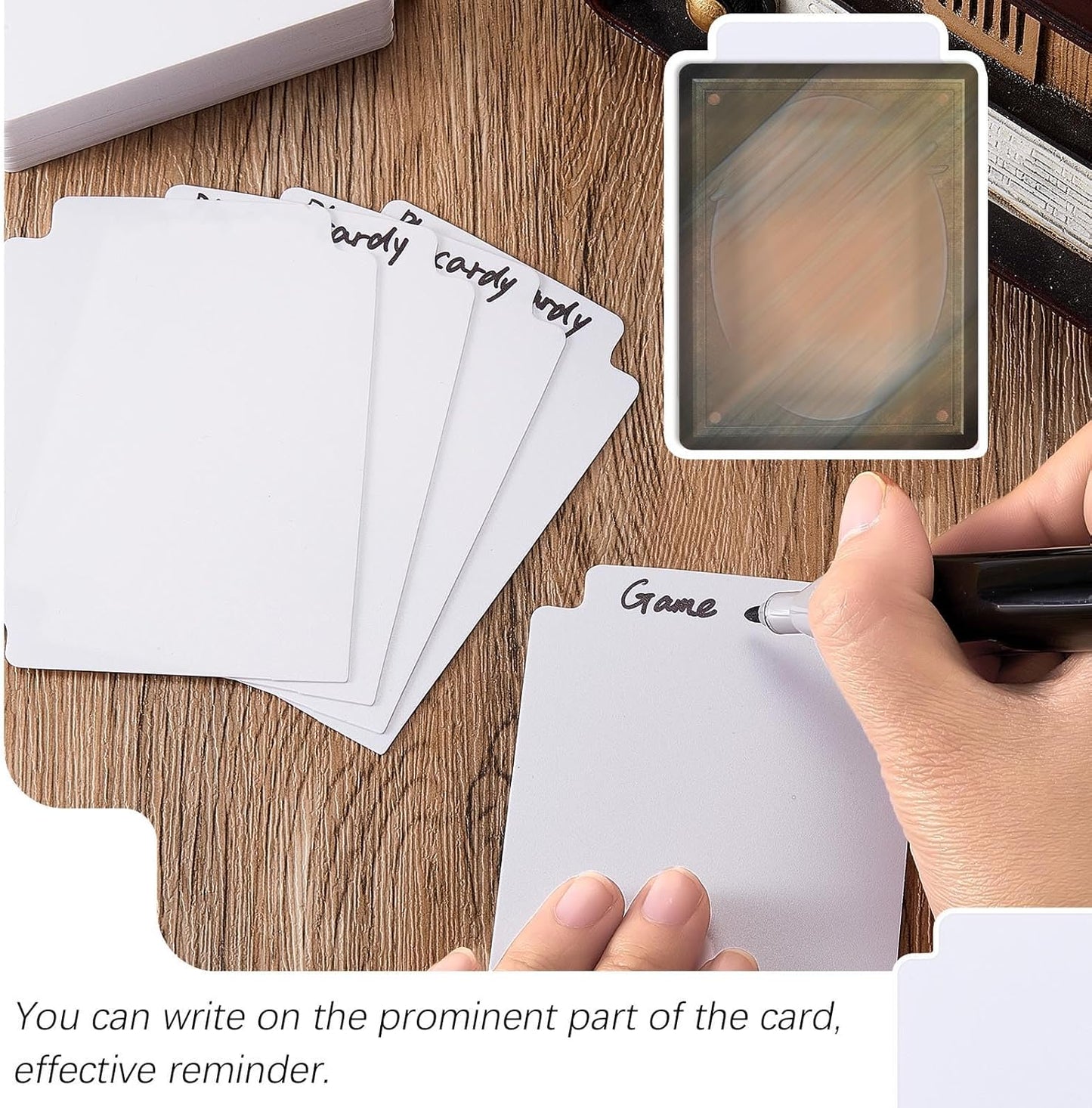 White Trading Card Plastic Divider Cards Sorting Tray Playing Separator Organizer Pages for Games Sports Supplies, 69 x 97 mm(250 Pieces)