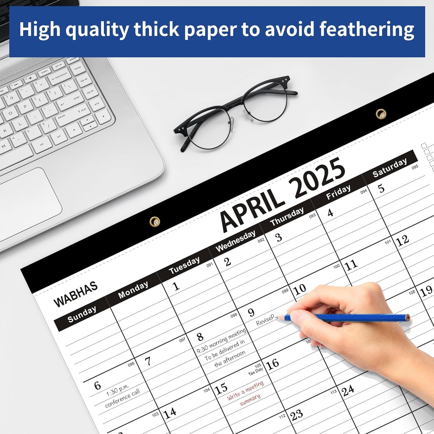 Desk Calendar 2025-2026,April 2025 to September 2026-Calendar 2025-2026 -18 Months,Desk Calendar 2025-2026 with to-do List,Thick Paper,17" x 12" For Planning.