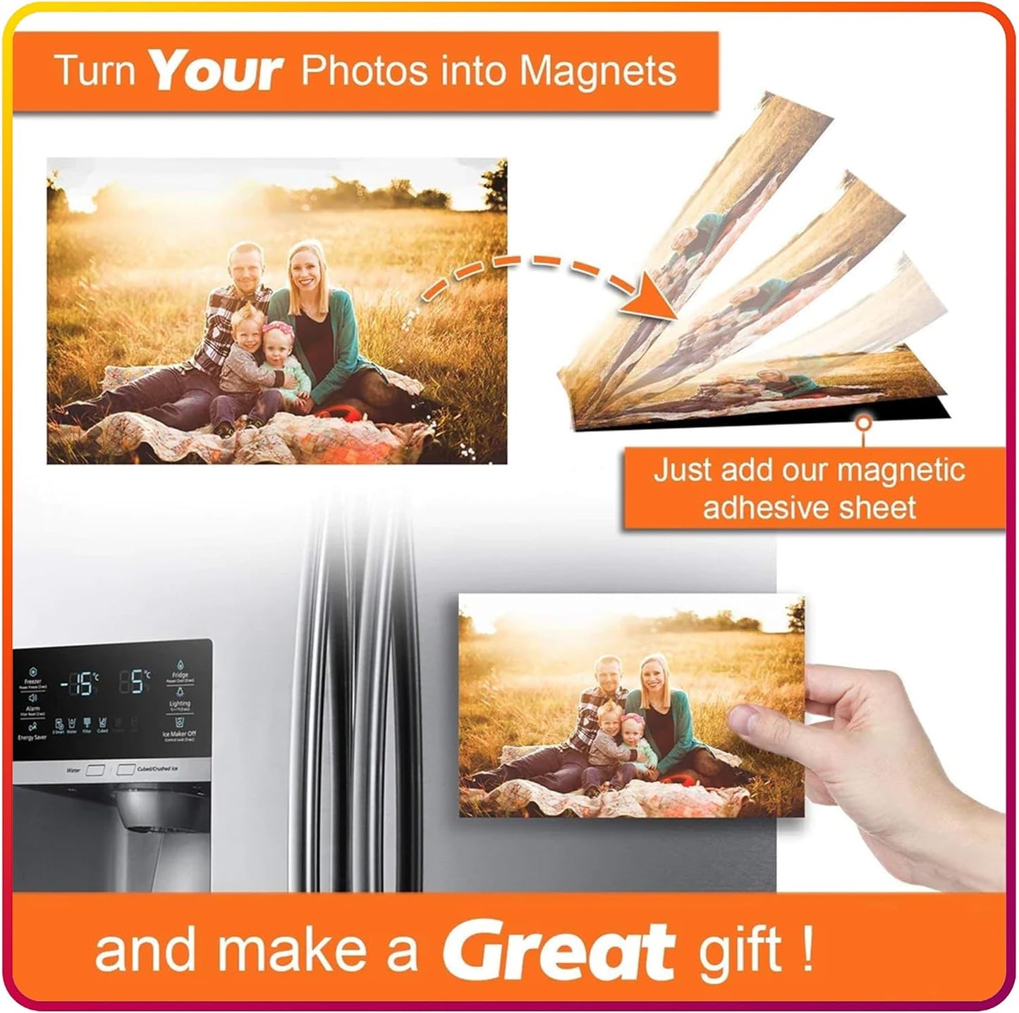 Magnetic Sheets with Adhesive Backing for Crafts, DIY 10 Pack. Strong Craft Magnets 5" x 7" to Make Flexible Magnet Self Sticky Tapes, Strips, Squares, Sheet for School Classroom Board, Fridge, Photos