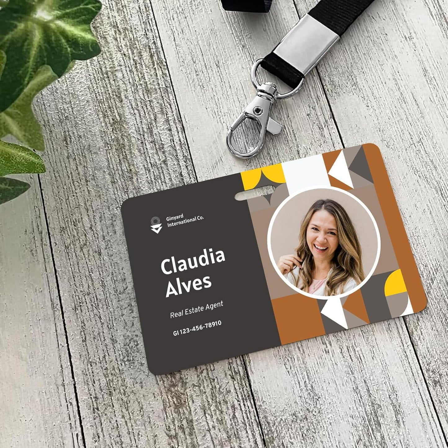 Custom Id Badge Custom Id Card Identification Badges Customizable Personalized Name Badge Customize Name Tag Photo Logo Employee Work Office Volunteer Customized Personal (Vertical-4)