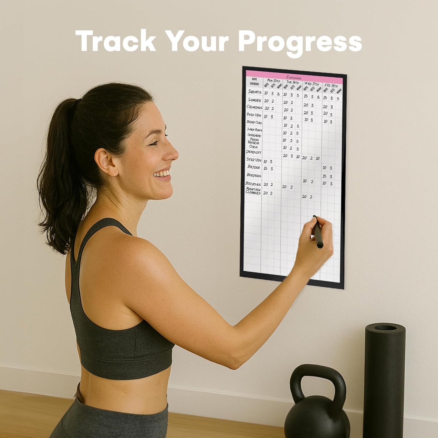 Weekly Planner Pad - Notepad Scheduling System - Dry Erase Board, Task List, and Calendar - Planning Poster for Time Management, Workout, Exercise, and Weight Loss - Expandable Desk Notepad