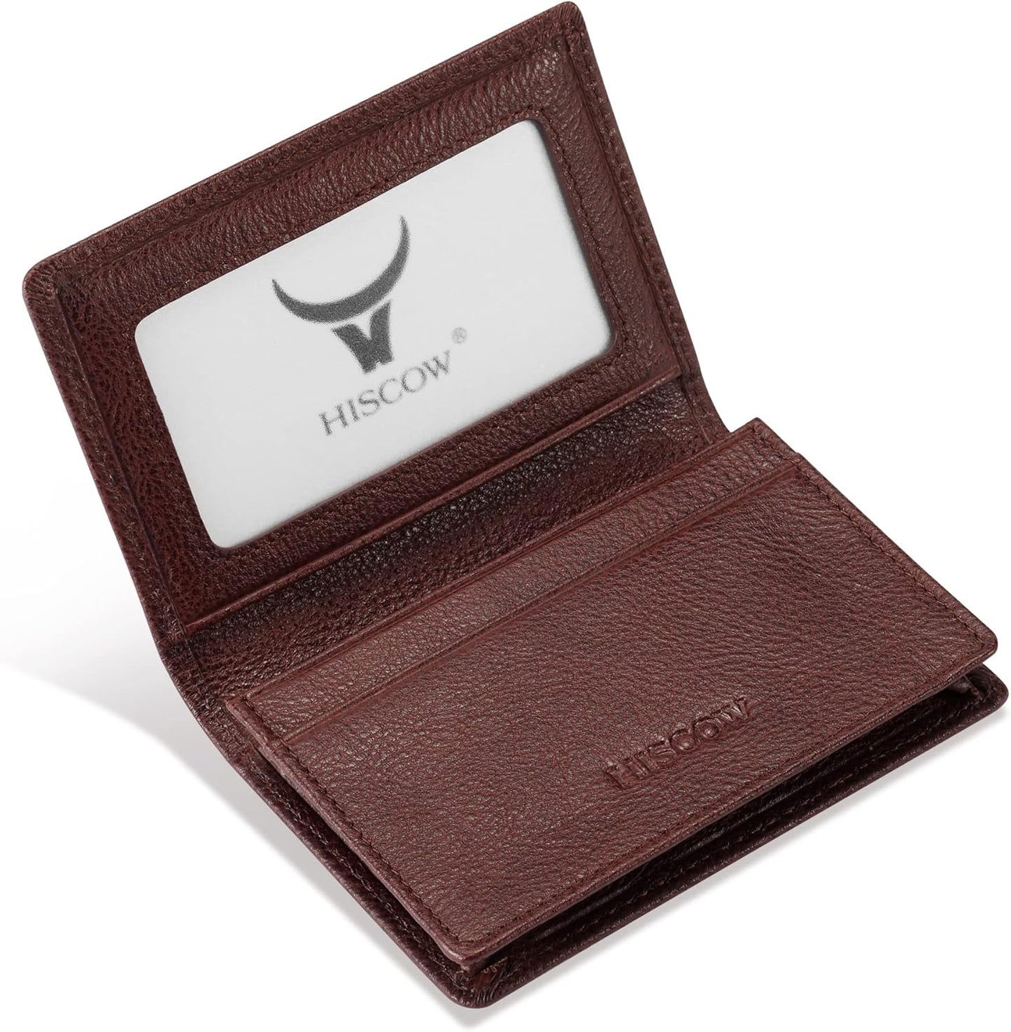 Leather Business Card Case Holder for Men & Women, Italian Calfskin