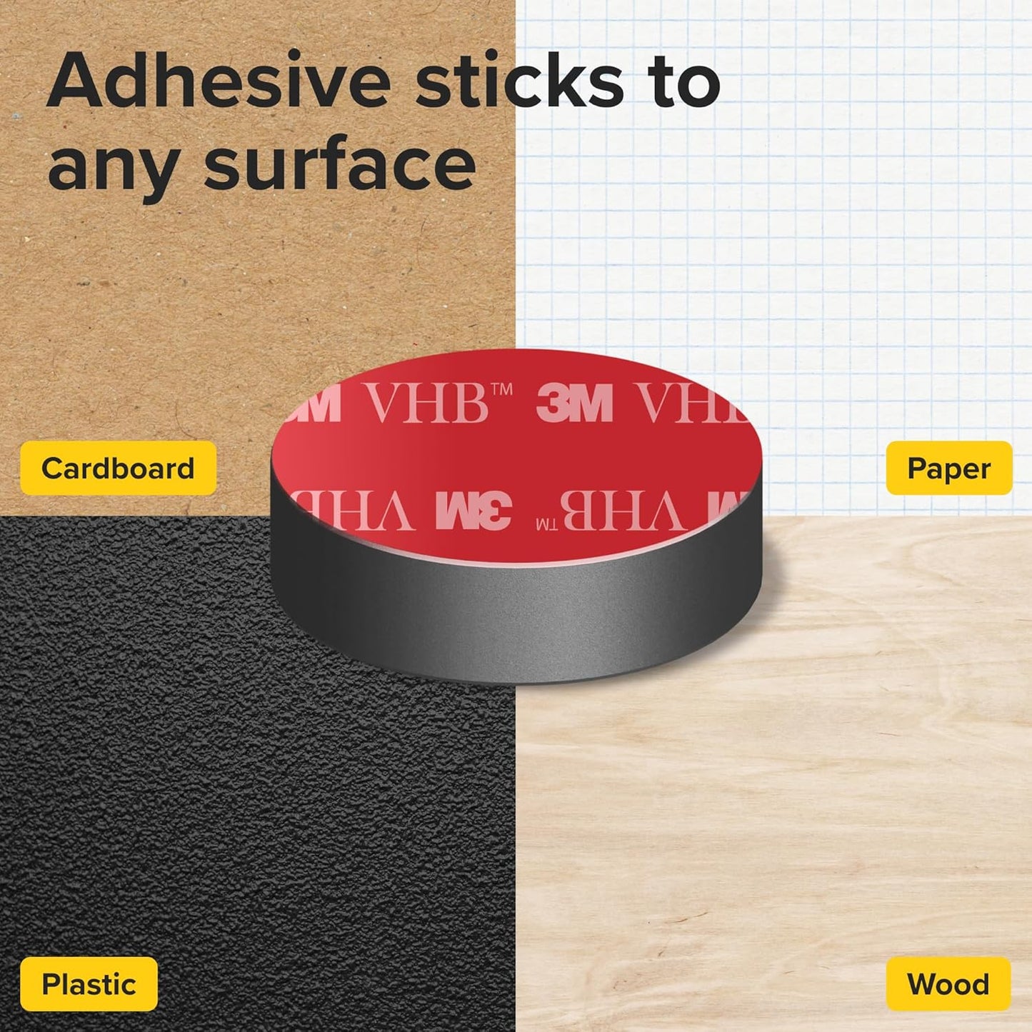 X-bet MAGNET - Adhesive Magnets - 50 Pieces - Round Disc - Strong Sticky Adhesive Backing - Ceramic Ideal for DIY, Craft, Kitchen - 0.7"x0.2"