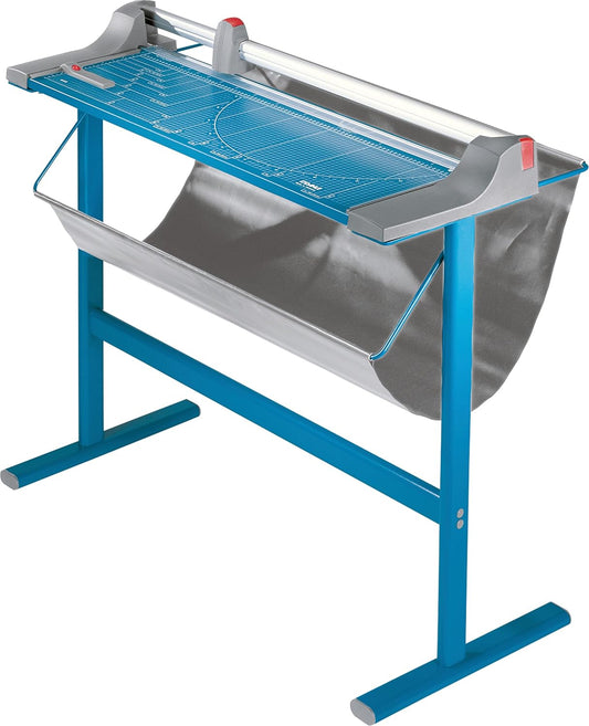 Dahle 448s Premium Rotary Trimmer w/Stand, 51" Cut Length, 20 Sheet Capacity, Self-Sharpening, Automatic Clamp, German Engineered Paper Cutter