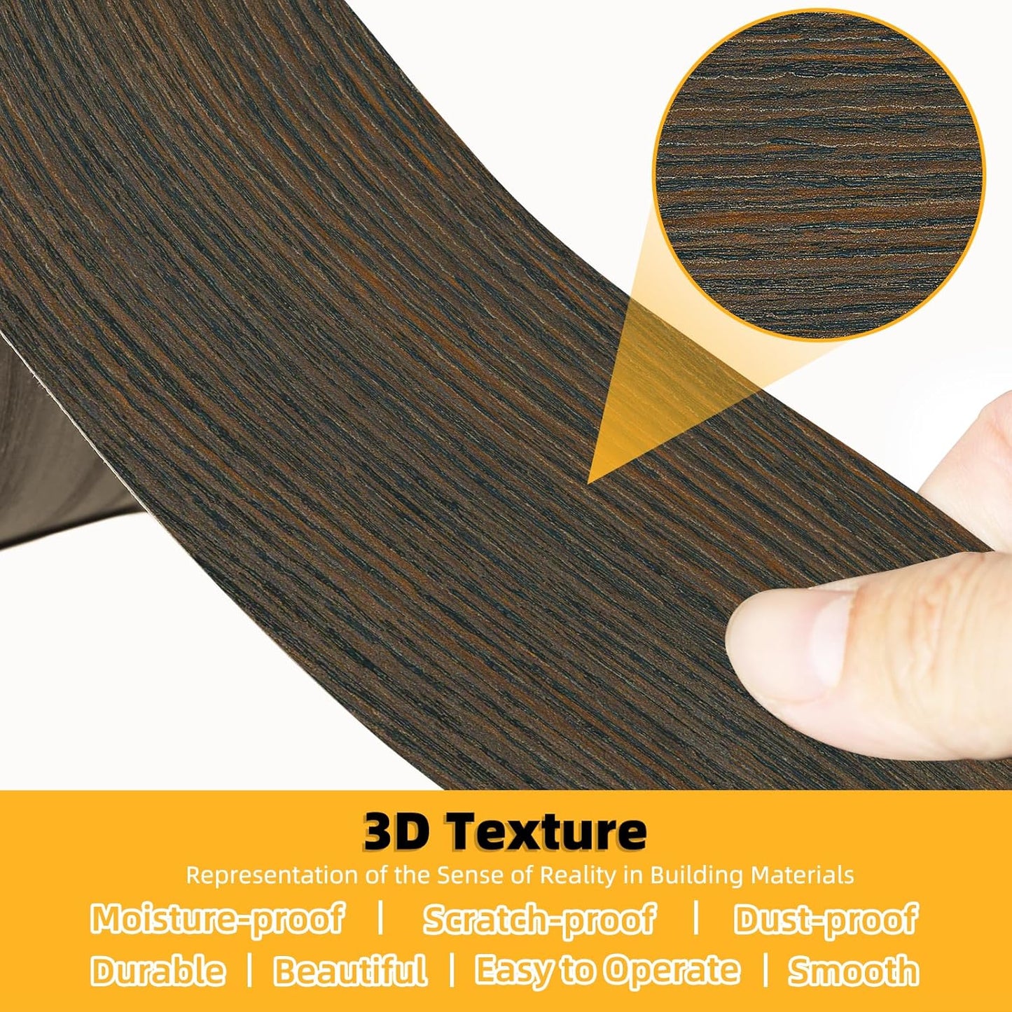 GSCIT Club Wood Grain Repair Tape, 2.4 inch X 50ft Self Adhesive Brown Walnut Grain Repair Patch for Tables, Chairs, Baseboards, Doors, Windows, Floors, Handicraft DIY.