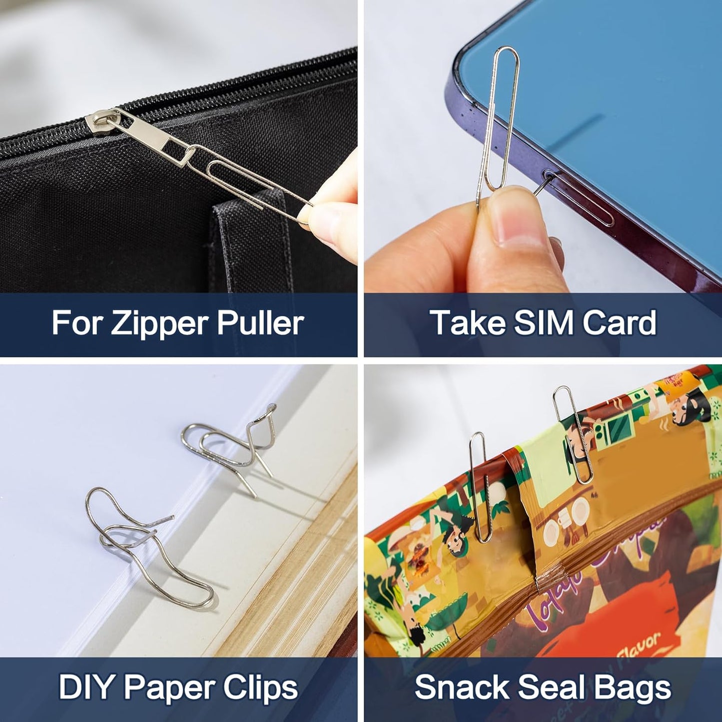 Deli #1 Nonskid Paper Clips, 600 Medium Paper Clips, 6 Boxes of 100 Each, Silver