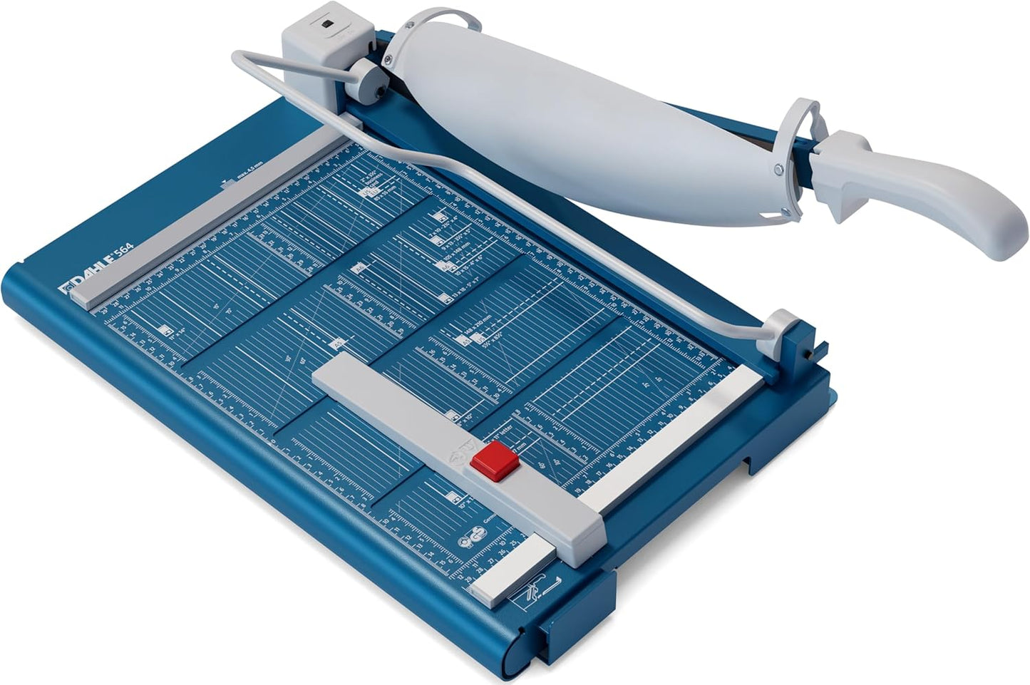 Dahle 564 Premium Guillotine Trimmer w/Laser, 14" Cut Length, 40 Sheet Capacity, Self-Sharpening, Manual Clamp, w/Safety Guard