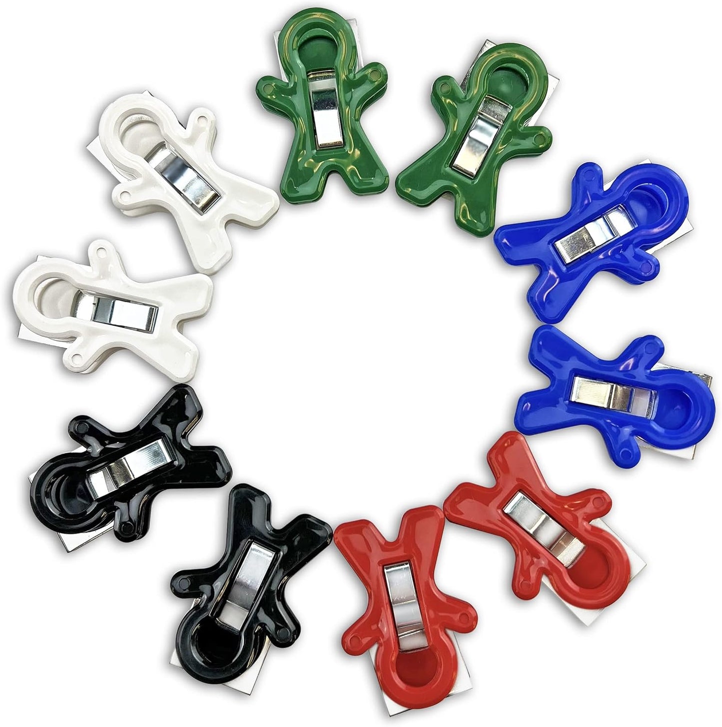 The Pencil Grip Magnet Man Magnetic Clip, Assorted Colors, Pack of 10