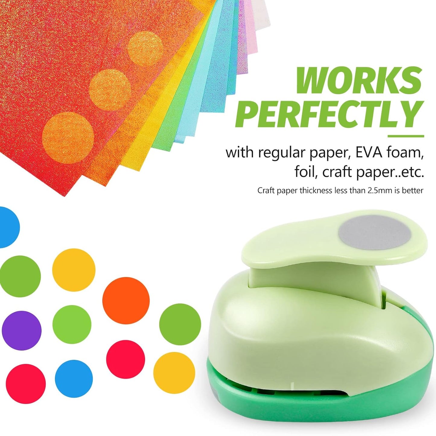 UCEC Circle Punch, 2.5 Inch Circle Hole Punch, Craft Paper Punches Circles Craft Punch Cutters for Handmade Crafting Scrapbooking Cards Arts Fun Projects