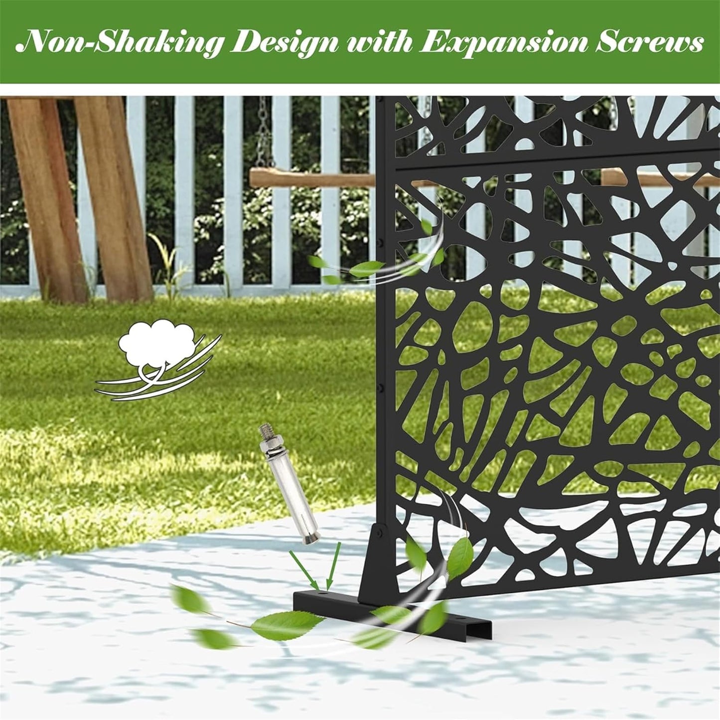 NicBex Room Divider 1 Panel Room Dividers with Mesh Shape Design Partition Room Dividers and Metal Privacy Screens Wall Divider for Outdoor, Room Separation,48.31" W x 15.75" D x 70.75" H, Black
