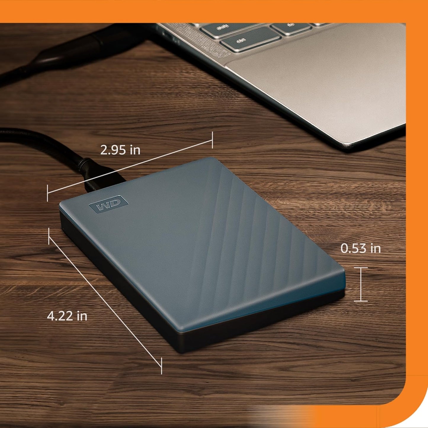 WD 6TB My Passport Portable Hard Drive, Works with USB-C and USB-A, Windows PC, Mac, Chromebook, Gaming Consoles, and Mobile Devices, Backup Software and Password Protection - WDBY3J0060BGY-WESN