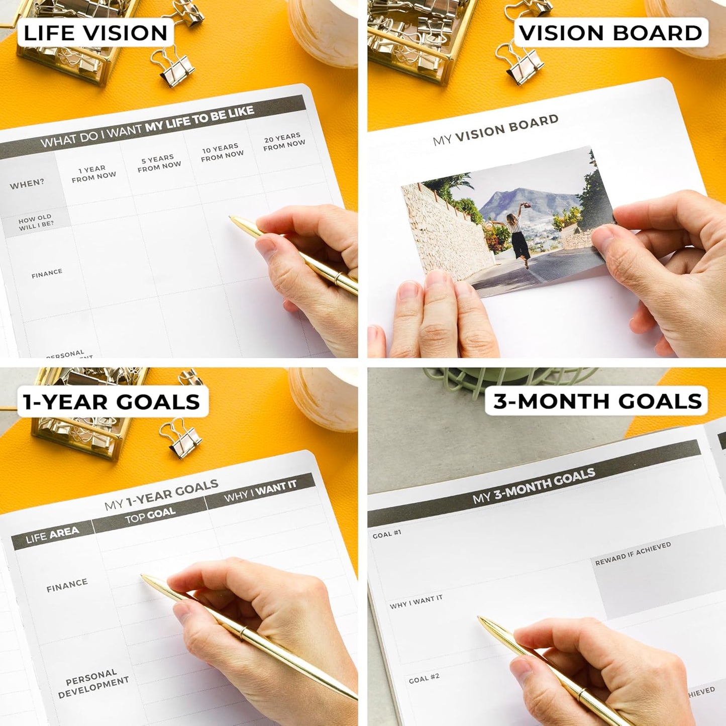 Clever Fox Planner PRO – Weekly & Monthly Life Planner to Increase Productivity, Time Management and Hit Your Goals, 8.5x11″ (Pearl)