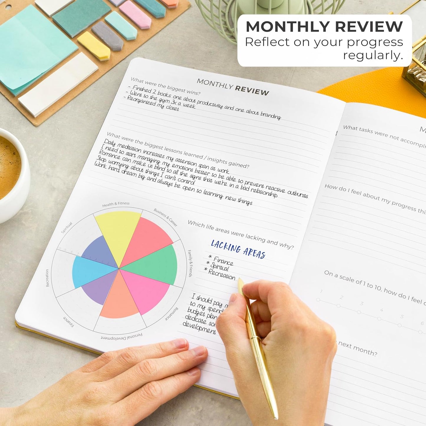 Clever Fox Planner PRO Light – Weekly & Monthly Life Planner to Increase Productivity, Time Management and Hit Your Goals, 8.5x11″ (Amber Yellow)
