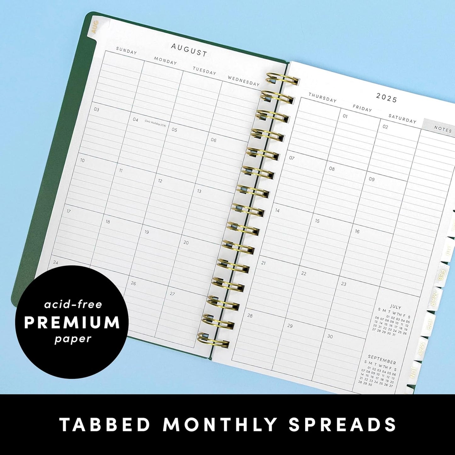 PAPERAGE 17 Month Academic Planner 2025-2026, Weekly & Monthly Spreads, August 2025 - December 2026, Small (5 in x 8 in), Blush