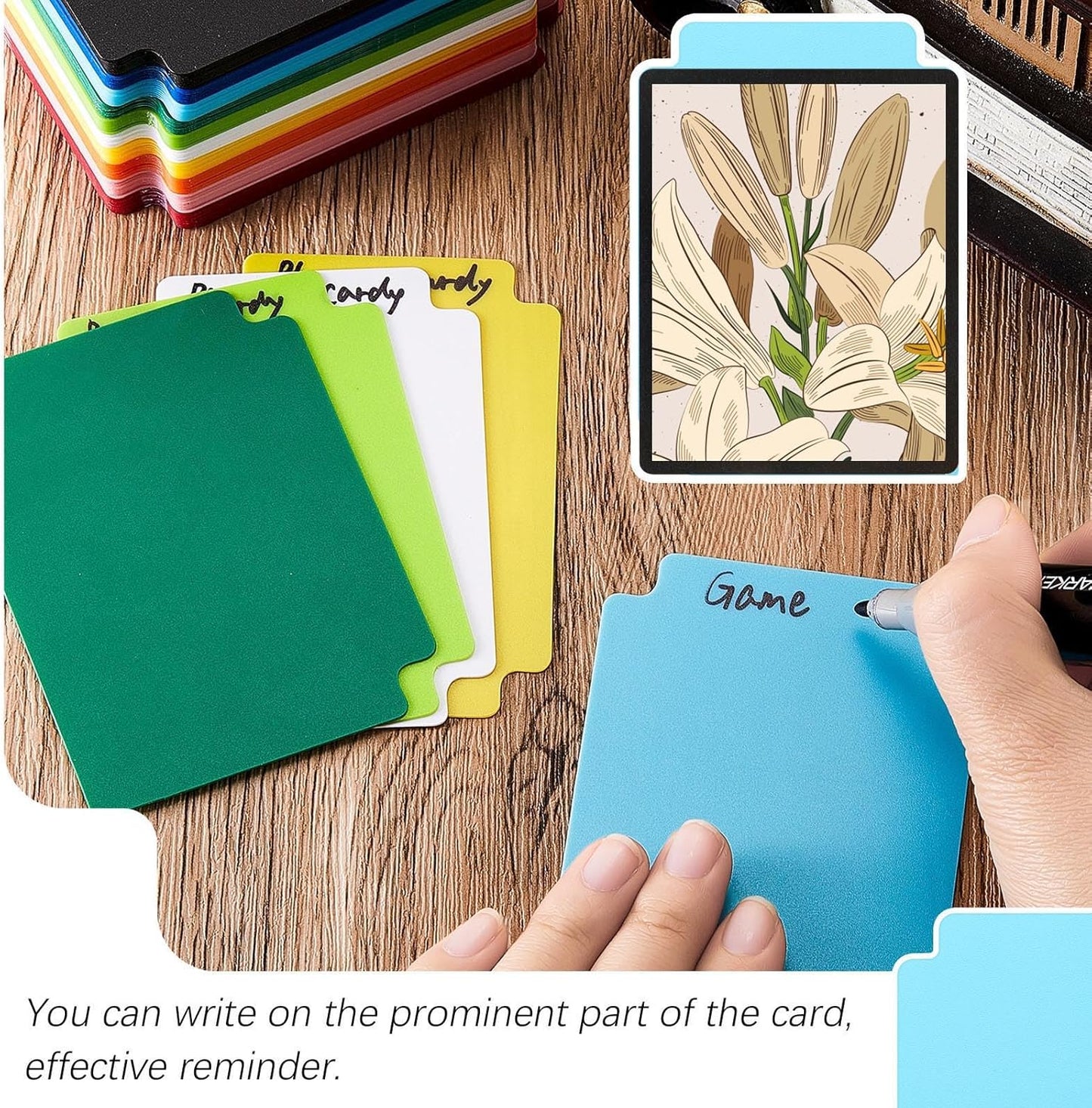 Trading Card Dividers Multicolor Card Page Dividers Frosted Plastic Separator with Tabs for Games Sports, 2.7 x 3.8 Inches(250 Pieces)