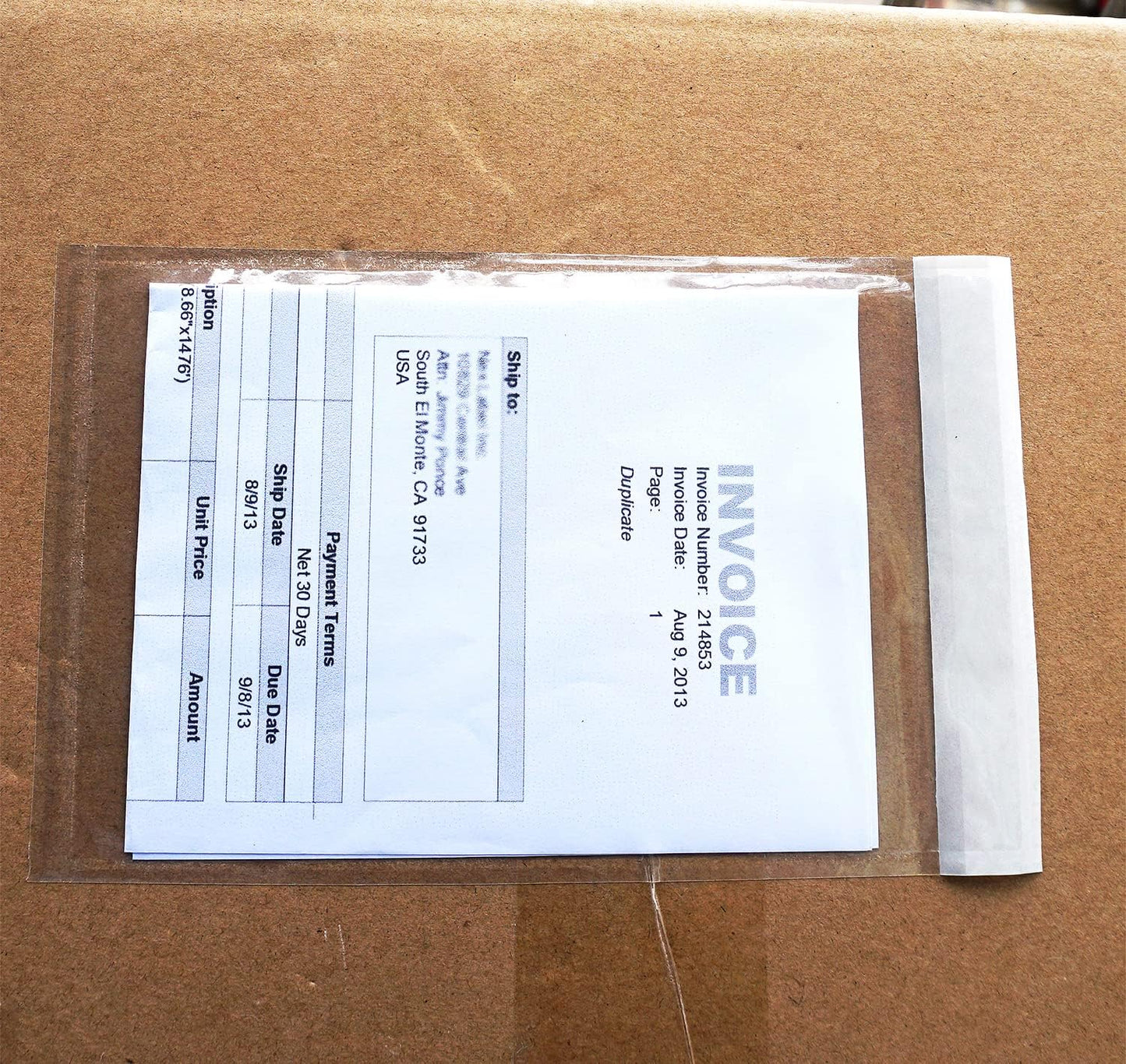 BEUYI Premium 4.7''x7.5'' Packing List Envelope, Tailored Size for 4x6'' Shipping Labels,Self Adhesive Shipping Label Pouch/Sleeve (50 pack)