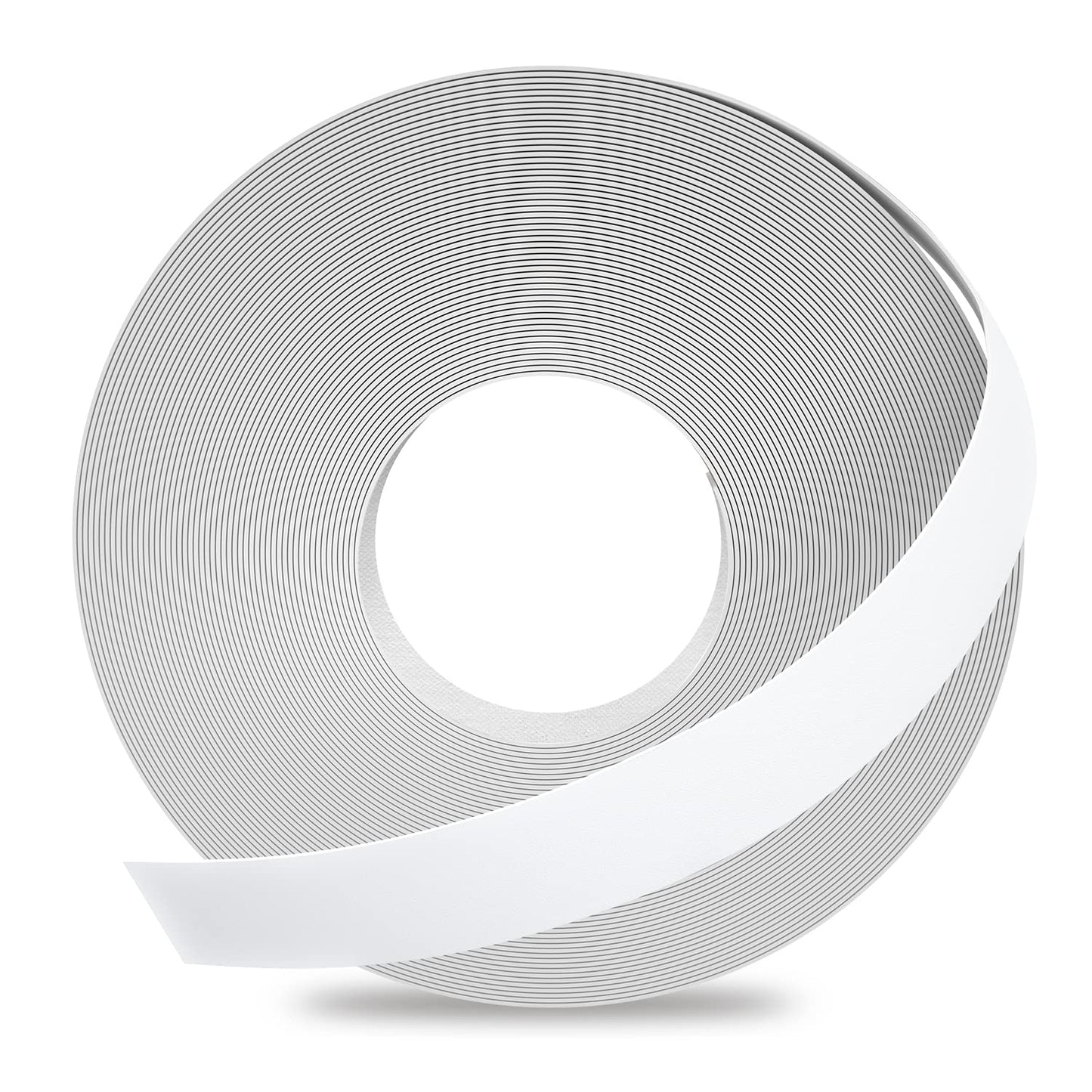 GSCIT Club Melamine Edge Banding, 3/4 inch x 50ft White Edge Banding with Hot Melt Adhesive Pre-glued Cabinet Edge Banding Flexible White Veneer Edging for Plywood Furniture Table