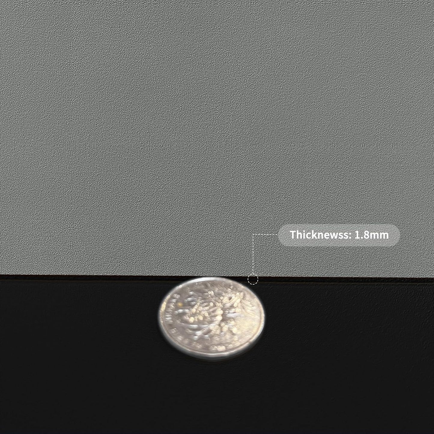 Leather Table Cover,1.8mm Thick,30x60 Inch Desk Cover,Large Desk Mat,Table Protector,Table Cover Protector,Craft Mats to Protect Table(Black+Gray,30x60)