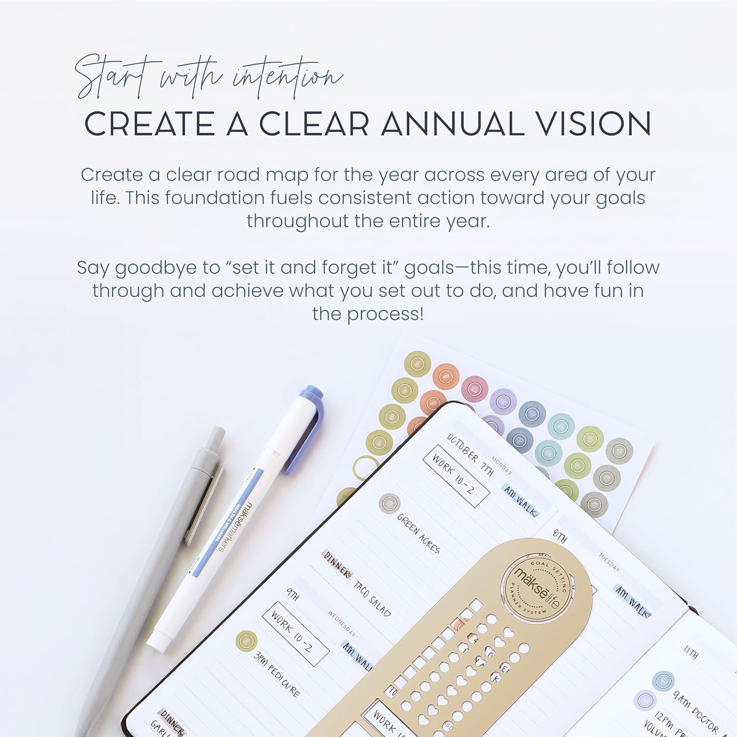 90-Day Quarterly Planner - Entrepreneur Goal Setting & Project Management, Undated 3-Month Productivity Planner for Small Business Owners, Navy