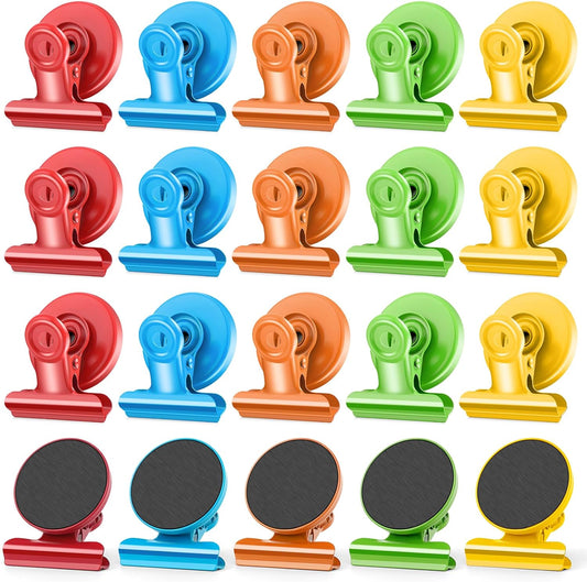 20 Pack Fridge Magnet, Multicolor Magnetic Clips Whiteboard Magnets, Magnet Clips Heavy Duty Refrigerator Magnets for Photo Displays, Home, Office, Classroom