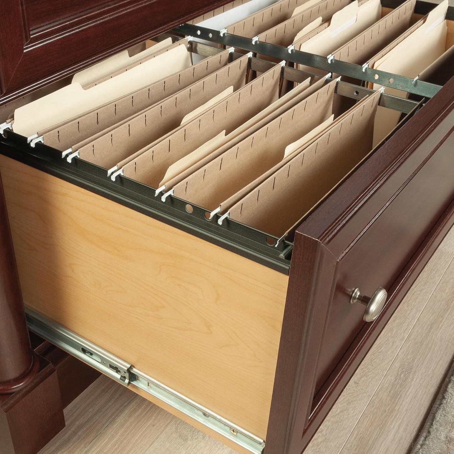 Sauder Palladia File Cabinet with 2 Drawers, Safety Mechanism, Lateral File Cabinet - Select Cherry Finish