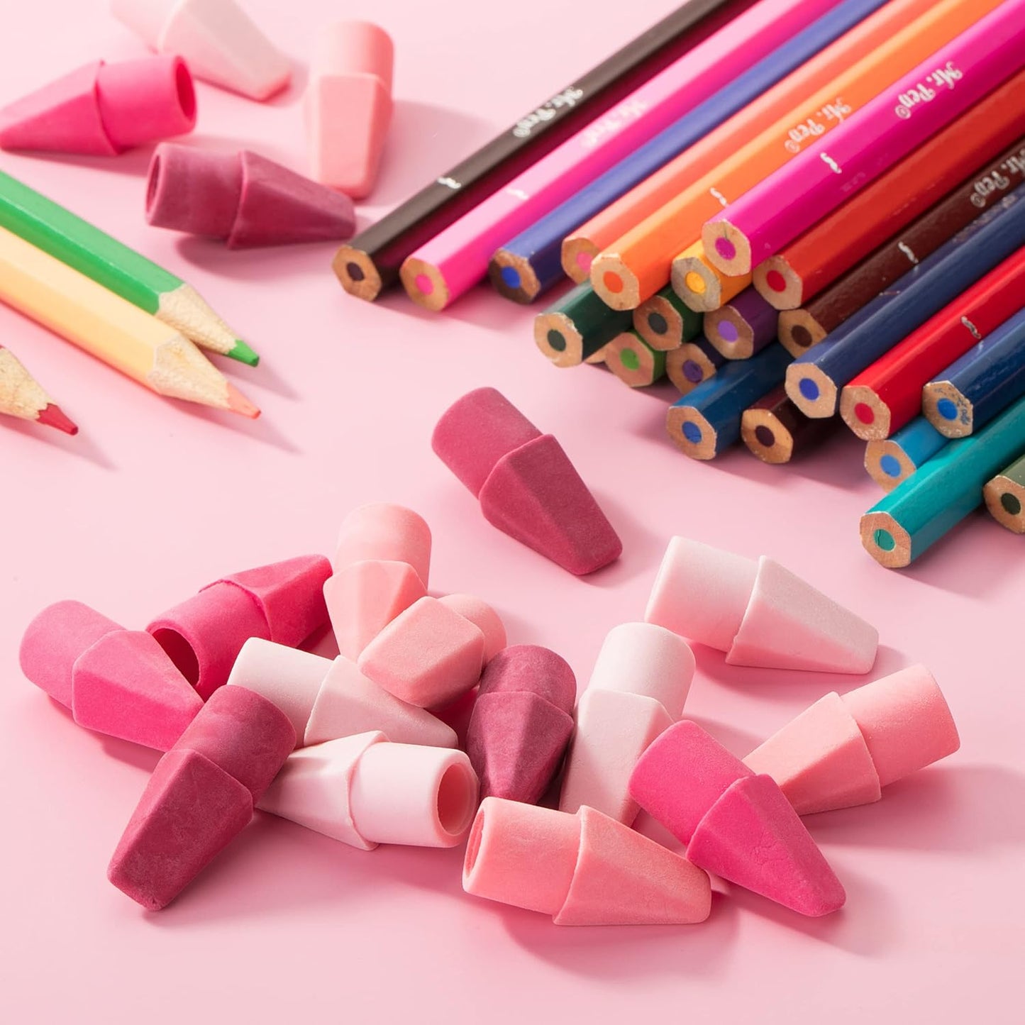 Mr. Pen- Pencil Erasers Toppers, 120 Pack, Pink Shades, Erasers for Pencils, Pencil Top Erasers, Pencil Eraser, Back to School Supplies