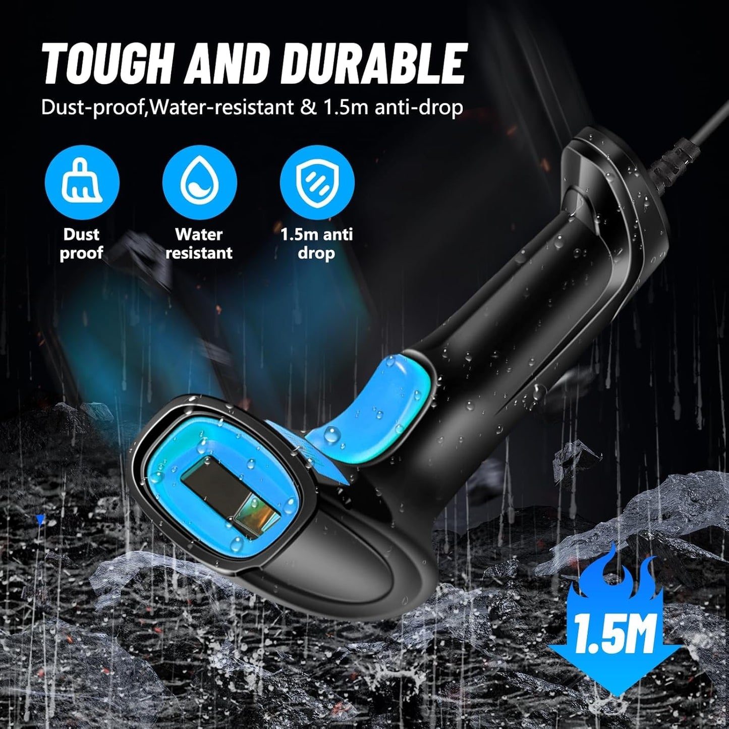 1D Barcode Scanner with Auto-Sensing Mode – Effortless, Precise Scanning for Business Efficiency